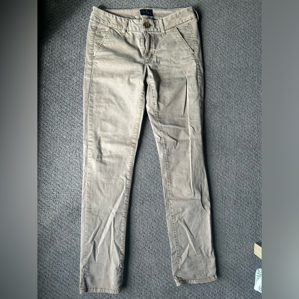 A&E Skinny Stretch Jeans Tan Size 4